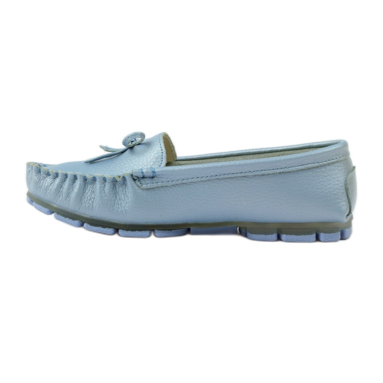 Mocasines de piel con lazo Filippo 004 azul 2