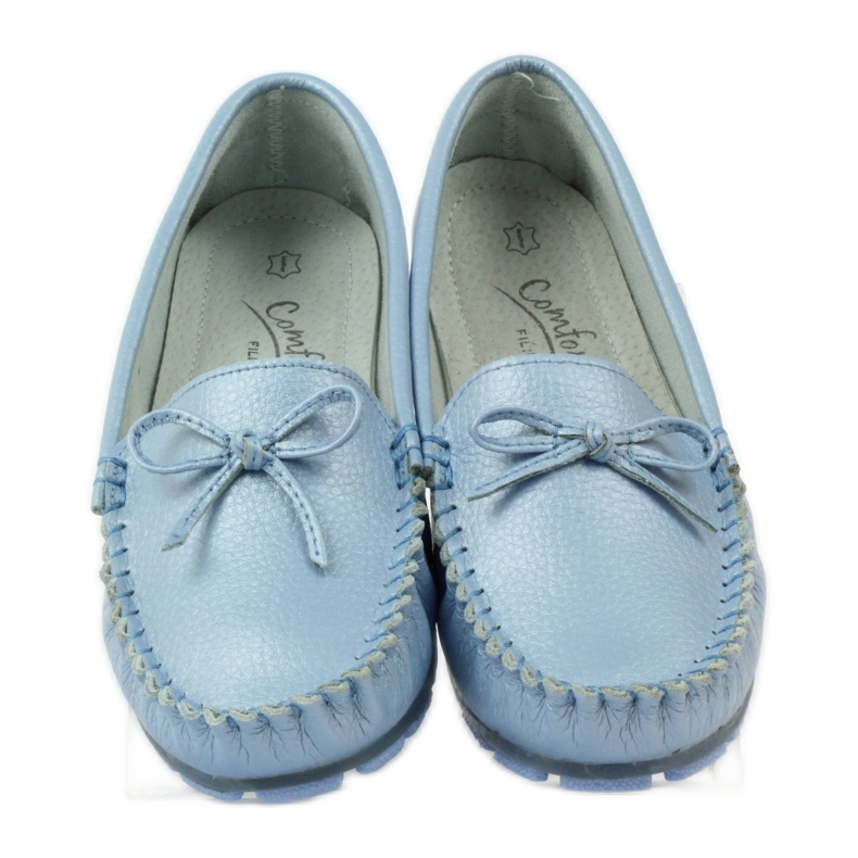 Mocasines de piel con lazo Filippo 004 azul 4