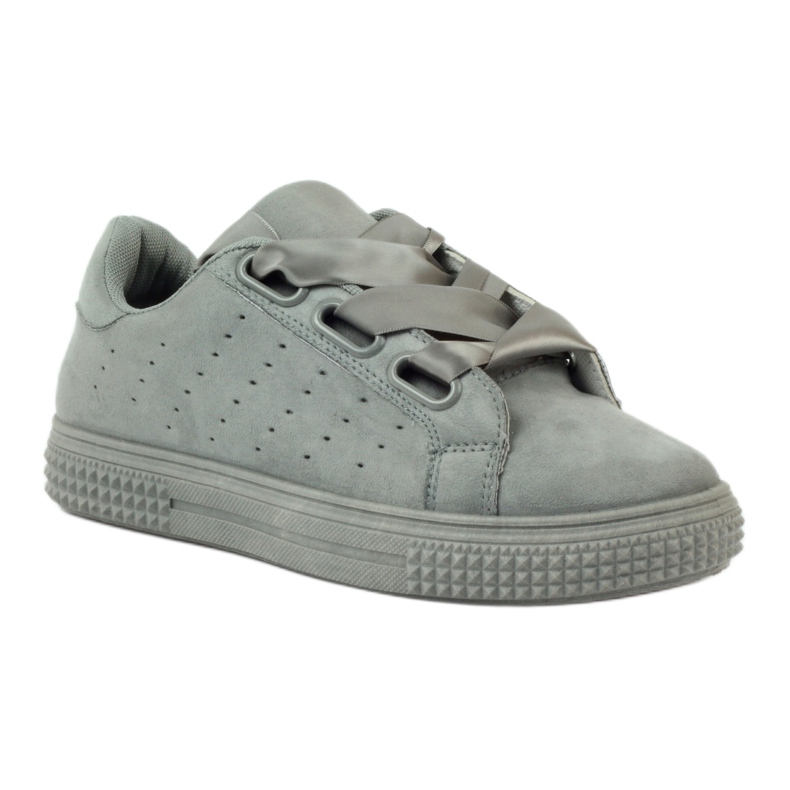 McKey Sports Shoes atados con cinta gris 1