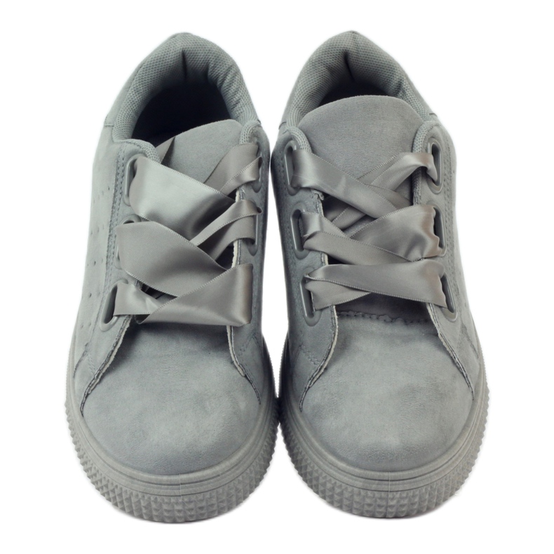 McKey Sports Shoes atados con cinta gris 4
