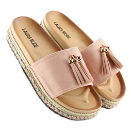 Pantuflas mujer rosa LS-93 rosa rosado 3