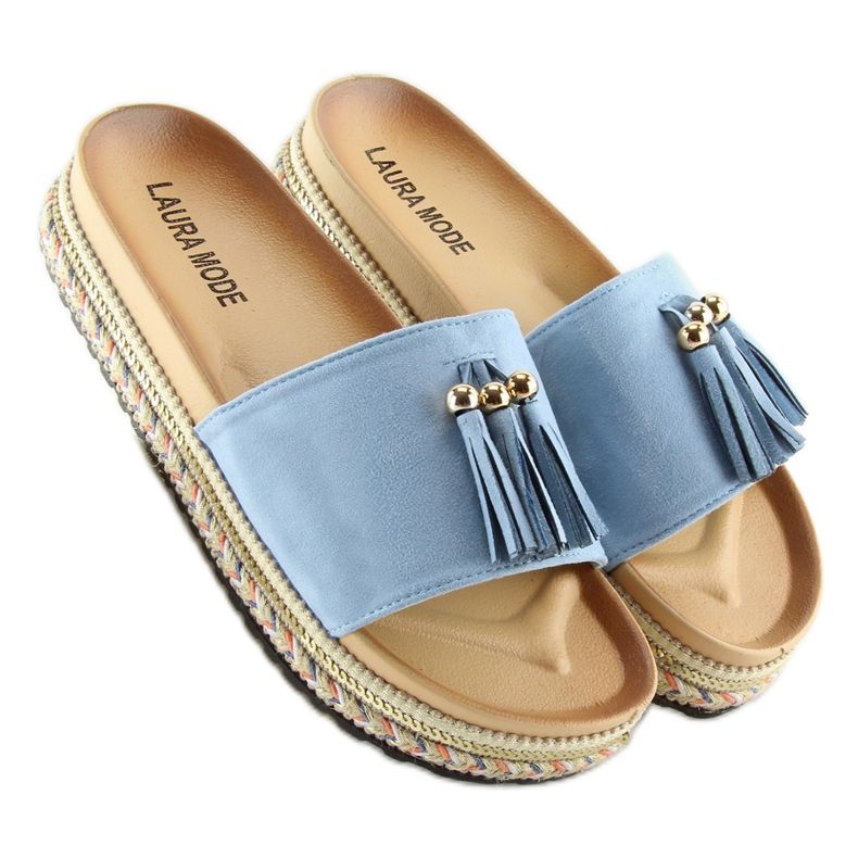 Babuchas mujer azul LS-93 LT.BLUE 2 Babuchas mujer azul LS-93 LT.BLUE 2