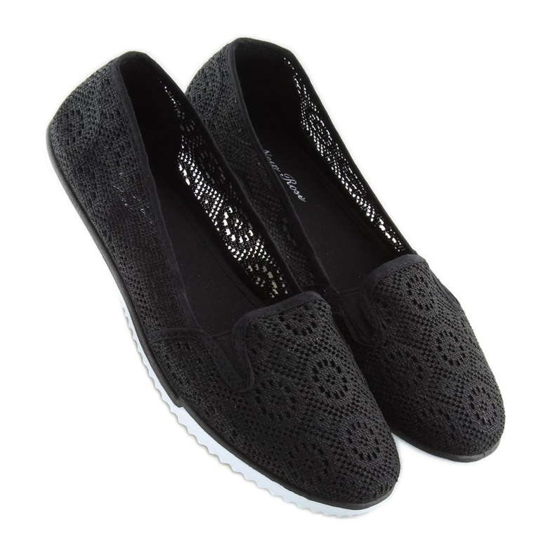 Slipony encaje negro MN70 negro 1