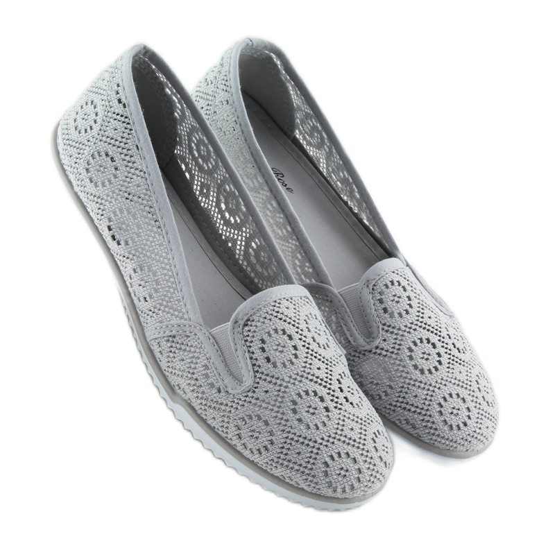 Slipony encaje gris MN70 gris 1