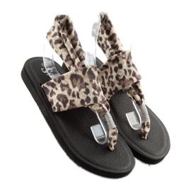 Sandalias algodón leopardo DD82P Leopardo marrón 1 Sandalias algodón leopardo DD82P Leopardo marrón 1