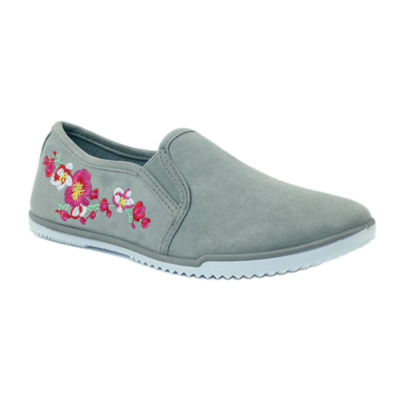 Zapatillas Mckey 180 de ante floral gris 1 Zapatillas Mckey 180 de ante floral gris 1
