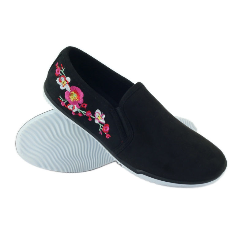 Zapatillas Mckey 180 de ante floral negro 3