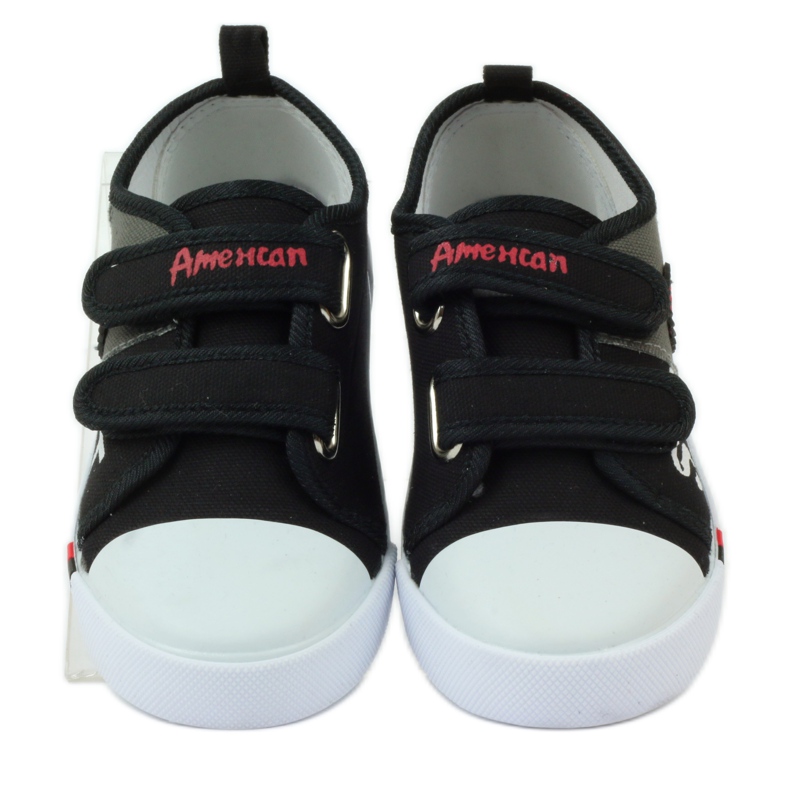 American Club zapatillas de deporte de los niños americanos zapatillas de deporte de cuero rojo gris negro 4