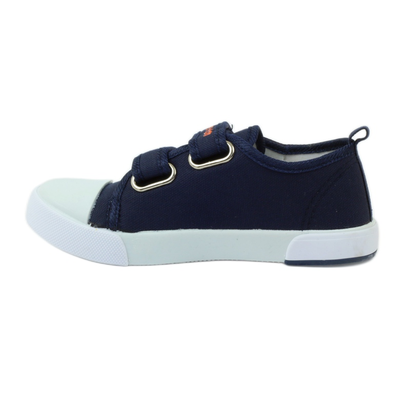 American Club Zapatillas deportivas americanas con plantilla de piel azul marino gris naranja 2