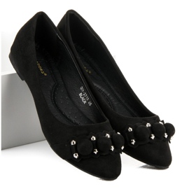 Ideal Shoes Bailarinas negras con estilo negro 2
