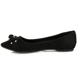 Ideal Shoes Bailarinas negras con estilo negro 4