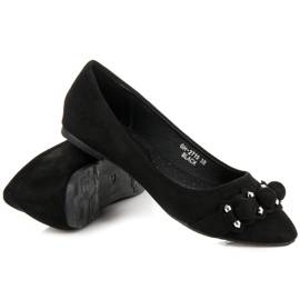 Ideal Shoes Bailarinas negras con estilo negro 5