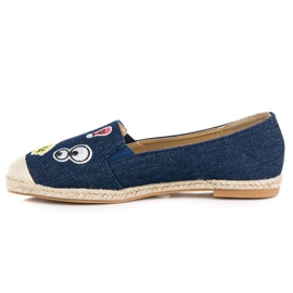 Sweet Shoes Alpargatas vaqueras con parches azul marino 5