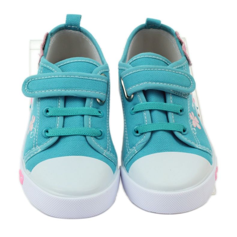 American Club Deportivas corazón americano con plantilla de piel verde azul 4