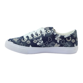 American Club zapatillas americanas de mezclilla con purpurina azul marino 2