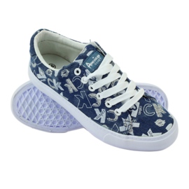 Deportivas de mujer vaqueras con purpurina American clublh18 azul marino 3