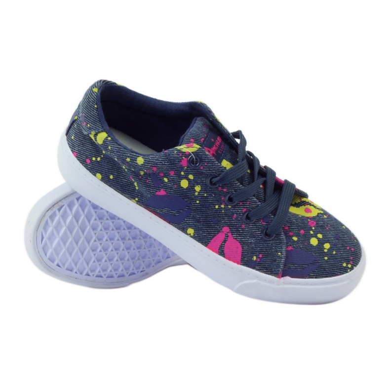 American Club Zapatillas de deporte de mezclilla en boca americana. azul marino 3