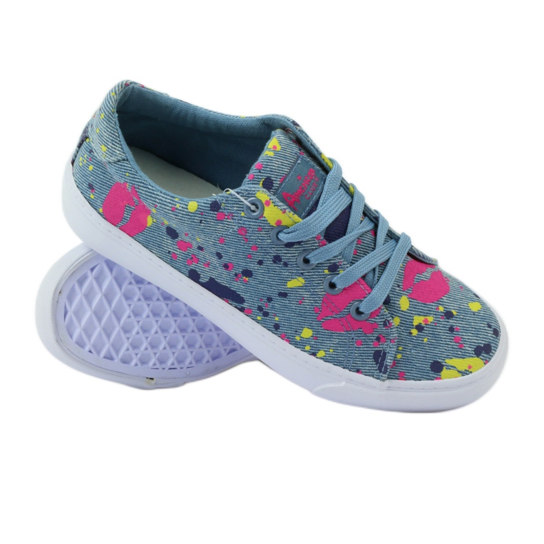 American Club Zapatillas de deporte de mezclilla en boca americana. azul 3