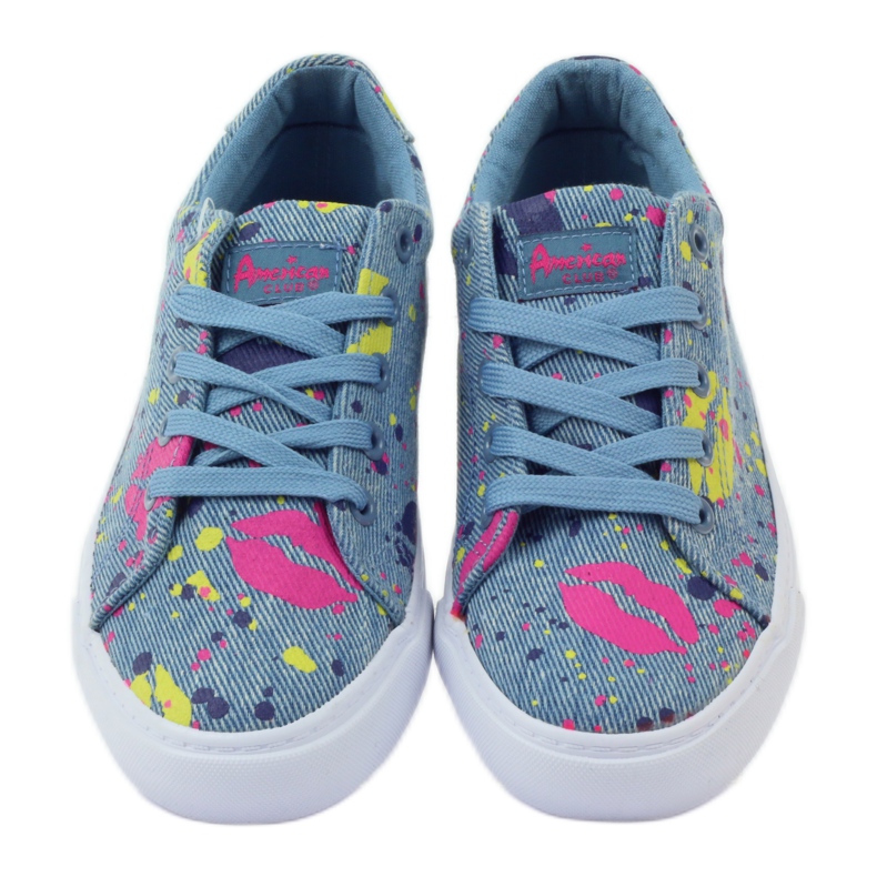 American Club Zapatillas de deporte de mezclilla en boca americana. azul 4
