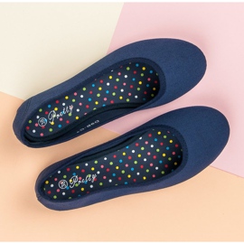 Bailarinas textil azul marino 5