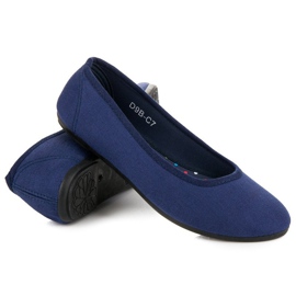 Bailarinas textil azul marino 1