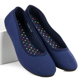 Bailarinas textil azul marino 2