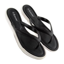 Negro Chanclas para mujer negro CK41P Black 2