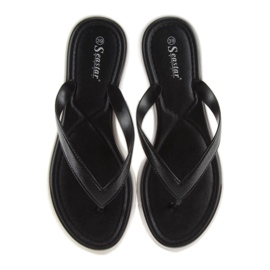 Negro Chanclas para mujer negro CK41P Black 3