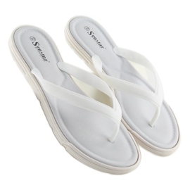 Chanclas blancas para mujer CK41P White blanco 2