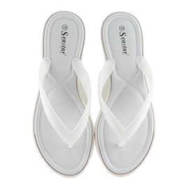 Chanclas blancas para mujer CK41P White blanco 3