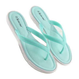 Chanclas azules para mujer CK41P LT.BLUE 2