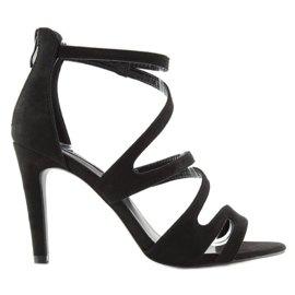Sandalias negras tacón 118-15 negro 3