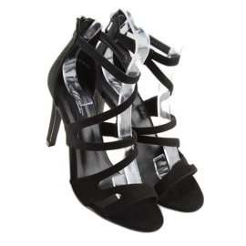 Sandalias negras tacón 118-15 negro 5