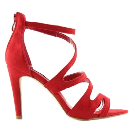Sandalias rojas tacón 118-15 rojo 3
