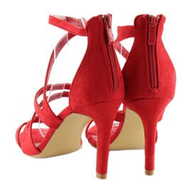Sandalias rojas tacón 118-15 rojo 1