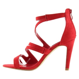 Sandalias rojas tacón 118-15 rojo 7