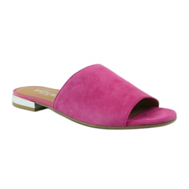 Babuchas elegantes Badura 5155 fucsia rosado 1