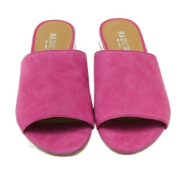Babuchas elegantes Badura 5155 fucsia rosa 4