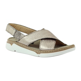 Filippo Cómodas sandalias doradas con velcro dorado 1