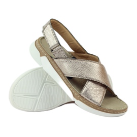 Filippo Cómodas sandalias doradas con velcro dorado 3