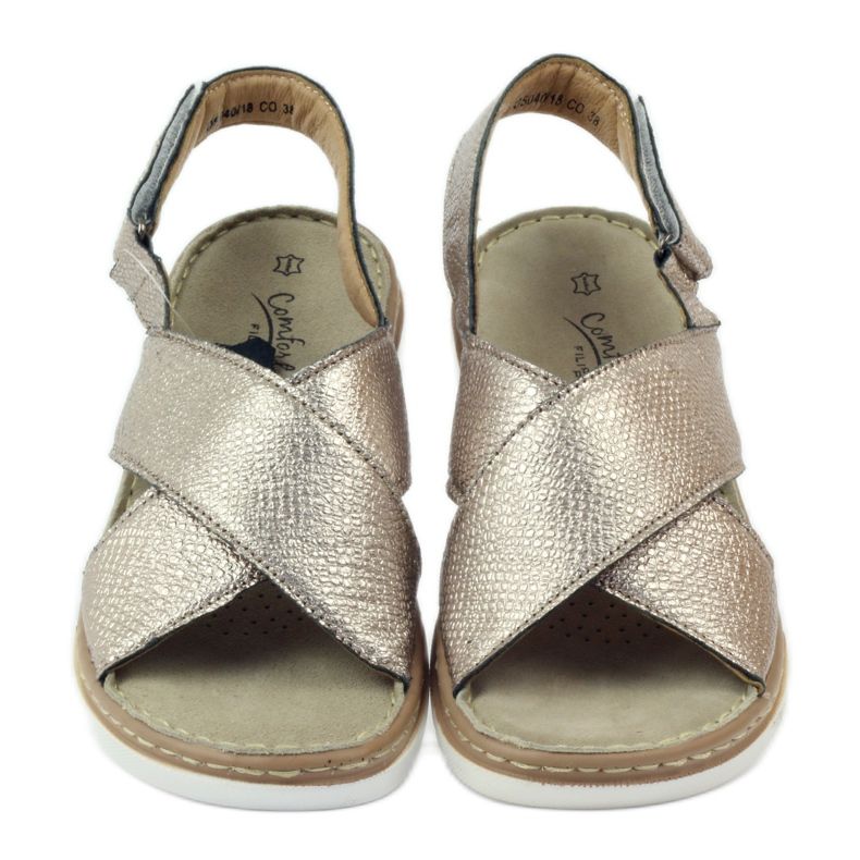 Filippo Cómodas sandalias doradas con velcro dorado 4 Filippo Cómodas sandalias doradas con velcro dorado 4