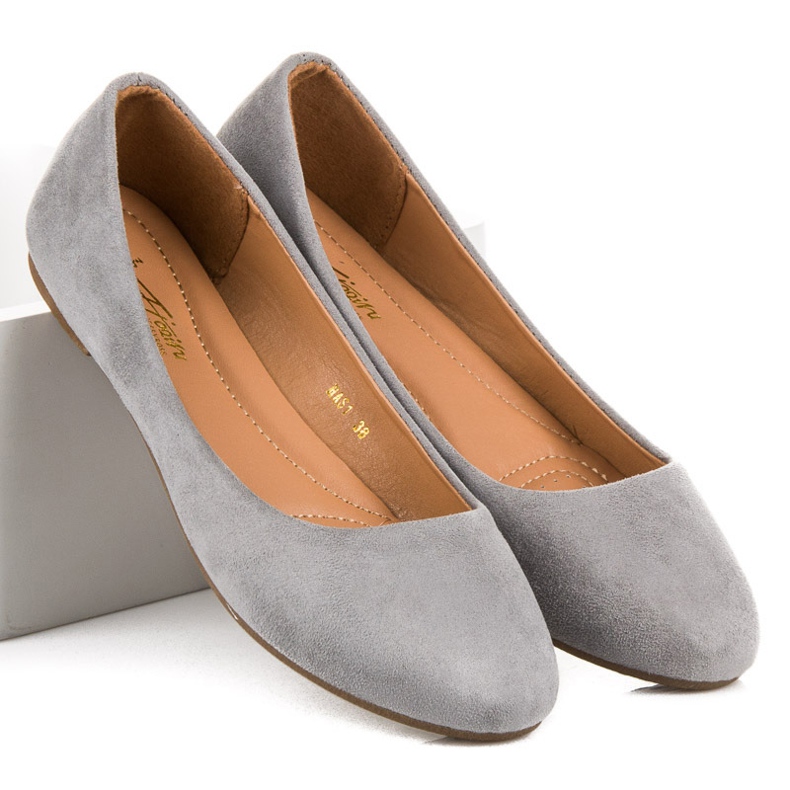Cómodas bailarinas de ante gris 2 Cómodas bailarinas de ante gris 2