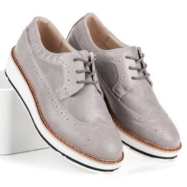 Super Me Zapatos grises con cordones 1