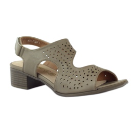 M.Daszyński Sandalias de cuero Daszyński beige 1 M.Daszyński Sandalias de cuero Daszyński beige 1