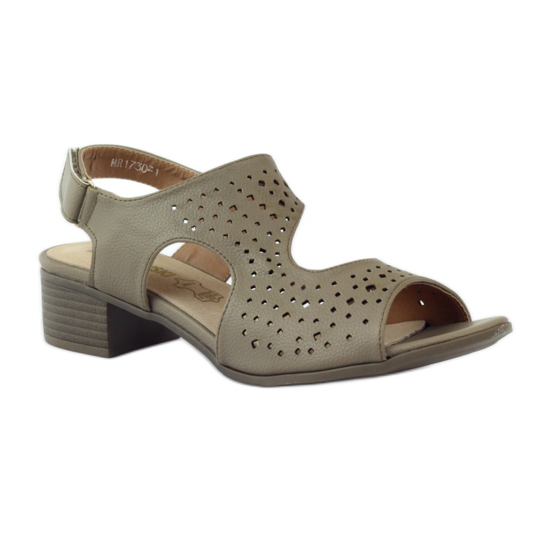 M.Daszyński Sandalias de cuero Daszyński beige 1