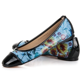 Bailarinas vinceza lacada negro azul 2