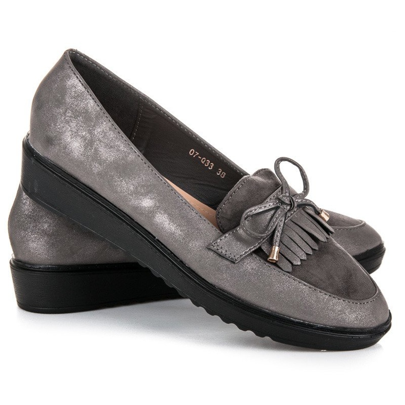 Queen Vivi Mocasines de moda para la primavera. gris 1