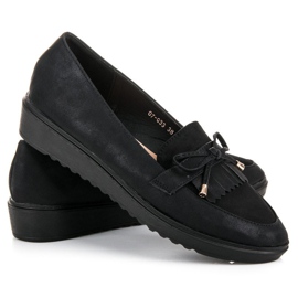 Queen Vivi Mocasines de moda para la primavera. negro 2