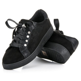 Erynn Deportivas de ante con cordones negro 2