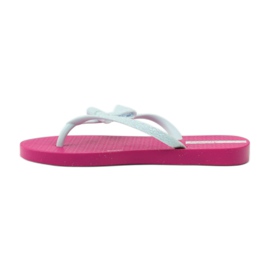 Chanclas de purpurina con lazo de Ipanema rosa gris 2